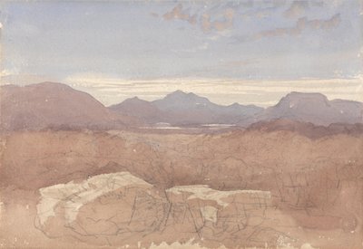 Eine bergige Aussicht, Nordwales von David Cox